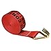 US Cargo Control 3 Inch x 30 Foot Red Winch Strap with Wire Hook