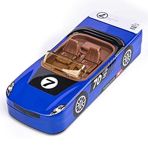 TAYLORED Home Metal Car Shaped Pencil Box case with Wheels & Movable car Seats (Blue) | Pencil Box for Boys (Blue) (B0D2J72LTD) Amazon Price History, Amazon Price Tracker