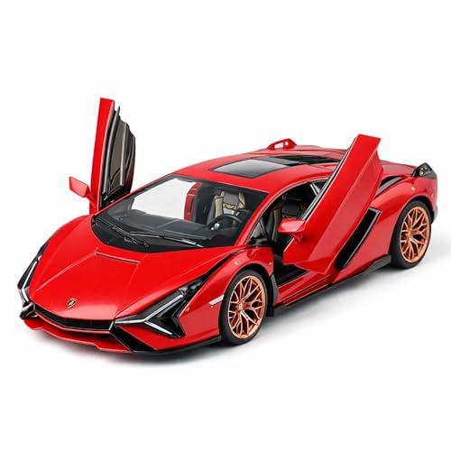 Image of Wizplex RMZ Hobby Lamborghini Sian FKP 37 Die-Cast Car 1:32 Scale Model Hybrid Supercar Toy Pull Back Vehicle for Collectors