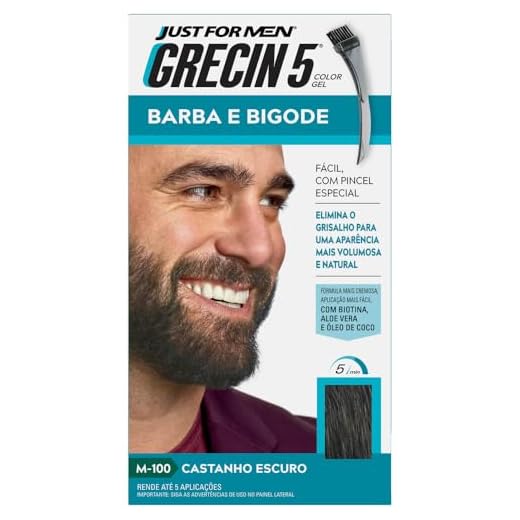 Grecin 5 Barba e Bigode Castanho Escuro