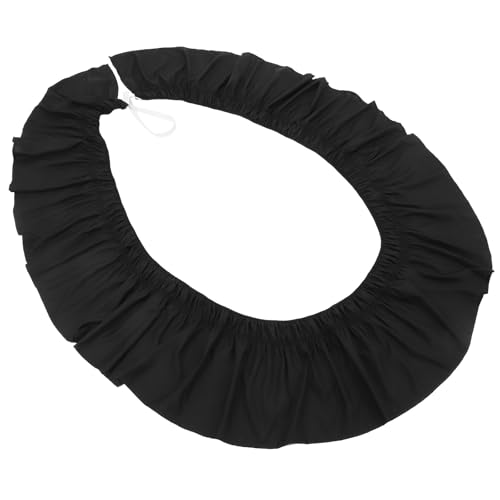 ABOOFAN Falda de Cama Negra de Poliéster Resistente Cubierta Confortable, Estilo Elegante y Minimalista, Práctica para Dormitorios y Fácil de Lavar