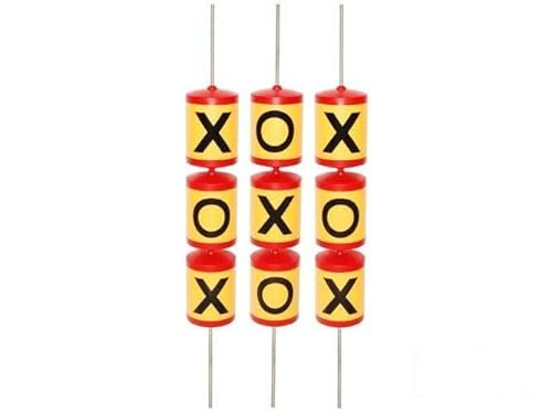 Bello Giardino Parco giochi Tic Tac Toe Panel – Resistente alle intemperie gioco per bambini, 9 cilindri girevoli, kit di montaggio inclusi, giocattolo educativo per parco giochi, robusto e sicuro