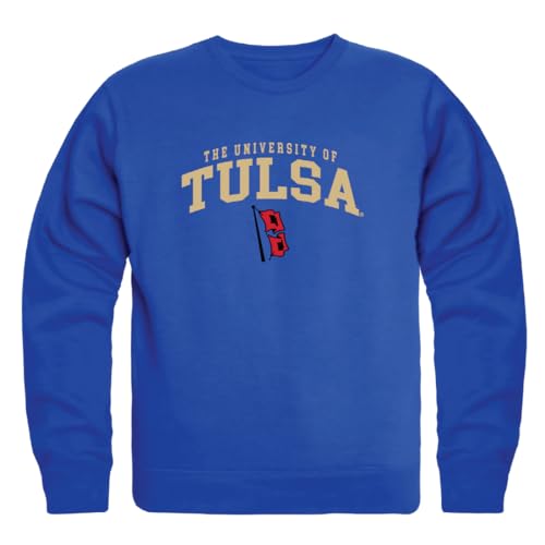 W Republic University of Tulsa Golden Hurricane Seal Crewneck Sweatshirt - Royal, Large