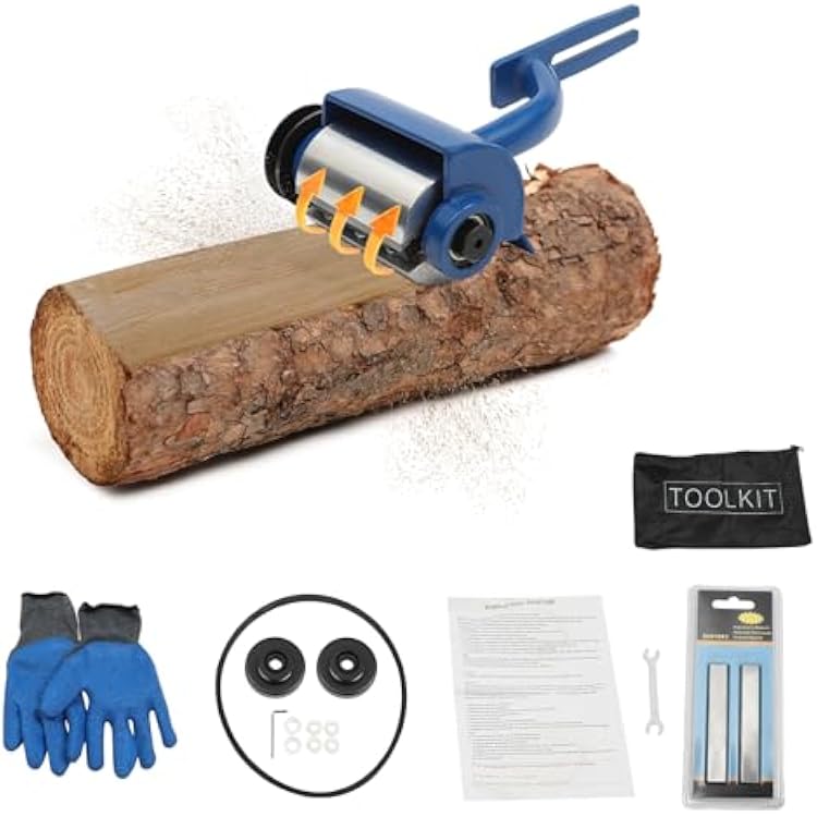 Log Peeler, 5'' Log Debarking Tool As Chainsaw Debarker Attachment for Timber Processing (Blue)