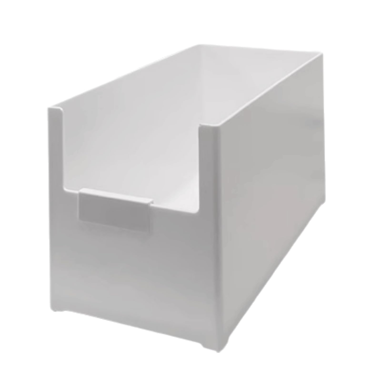 Pratico Scatola portadocumenti in plastica Scatola portadocumenti da tavolo Scatola portadocumenti per ufficio impilabile Scatola portadocumenti bianca Cestello portadocumenti verticale Versatile