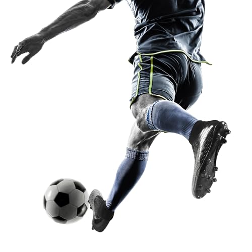 Dream Pairs Men'S Soccer Cleats Lightweight Football Cleats Professional Training High-Top Soccer Shoes,Size 9,Black/Light Grey,Sdss2401M thumb #6