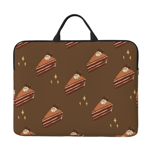 IHVBRHHM Chocolate Squares Cake - Bolsa para portátil de 14 pulgadas con forro a prueba de golpes y diseño portátil, adecuada para negocios y uso diario, color negro, talla única