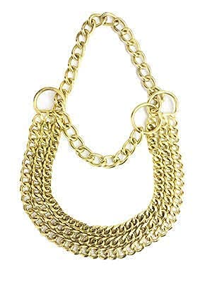 Pups&Pets Hevy Duty Gold Color 3 Layer Dog Choke Chain -24 Inch Collar (Golden) (B0B59JVXQ6) Amazon Price History, Amazon Price Tracker