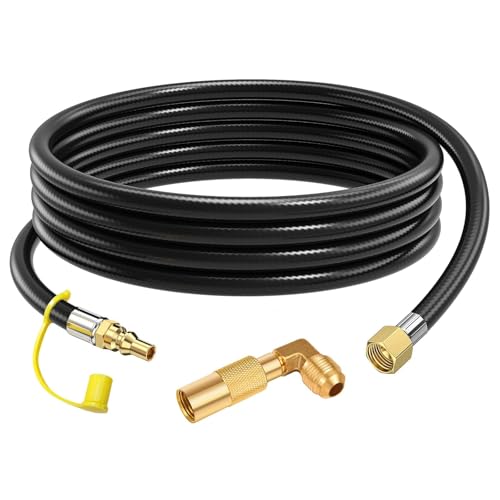 ZODIRISE 12 FT RV Quick Connect Propane Hose for Blackstone 17 & 22 Inch Tabletop Griddle, Camp Chef Explorer, Outland Living Fire Bowl, Camping Grill, Portable Fire Pit by ZODIRISE - Used condition - CA$23.74
