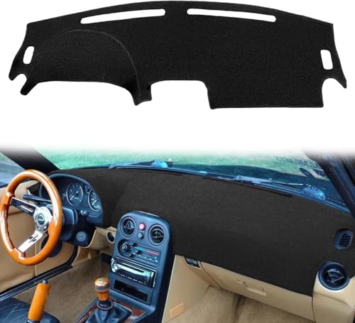 Dash Cover Mat Custom Fit for Mazda Miata,Dashboard Cover Pad Carpet Protector (Black) K230