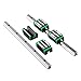 CNCMANS Linear Guide HGR15 300mm Linear Guide Rail Set, Includes 2Pcs HGR15 Linear Rails and 4Pcs HGR15CA Sliding Block High Precision CNC Parts for Automated Machines