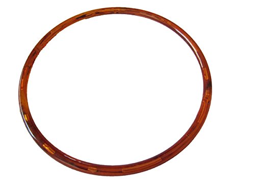 9 inch Round Plastic Macrame Craft Ring, Set of 5 Rings (Translucent Light Brown)