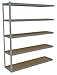 Tennsco - ZB7-6015A-5D - 60 x 15 x 84 Steel Boltless Shelving Add-On Unit, Gray; Number of Shelves: 5