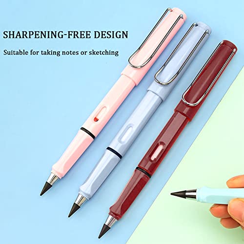 Inkless Pencils Eternal With Eraser, Everlasting Pencil Forever Pencil, Hb Pencil Replacement Nibs, Portable Reusable Erasable Writing Pencil, For Kids Student Writing Painting, 3Pcs/5Pcs/6Pcs #TOP5