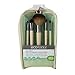 EcoTools 6 Piece Day To Night Clutch Set, Includes: Pointed Concealer, Round Powder, Detailed Lip, Stay-There Eyeshadow & Smudge Brushes, Plus Cosmetic Bag, Cruelty Free