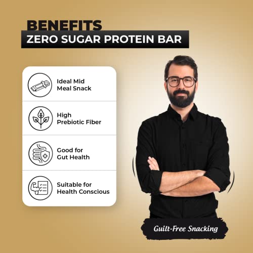 Image of HYP Zero Sugar Protein Bar, Choco Bix | 10G Protein Energy Bar | Sugar Free Protein Bar With Dark Chocolate Coating | High Protein Bars With No Added Preservatives | Protein Snacks-40 Gm