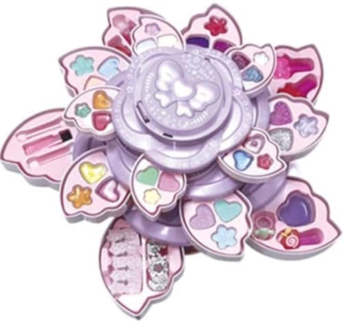 四層キッズ化粧玩具化ギフトボックス 子供の化粧品のおもちゃのセット、ウォッシャブルコスメセットふりプレイメイクセット