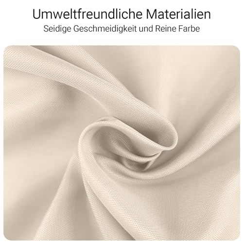 Lerores, Shower Curtain for Bathtub 100 x 170 cm, Beige, Heavy Stain Resistant Backing, Waterproof Fabric, Washable - Image 3
