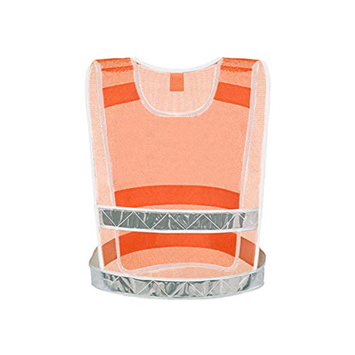 Preisvergleich Produktbild MEI XU Reflektierende Weste - Sicherheit Reflektierende Kleidung Straße Verkehrsservice Hygiene Reiten Fluoreszierende Kleidung (2 Farbauswahl) Schutzkleidung (Farbe : Fluorescent orange)