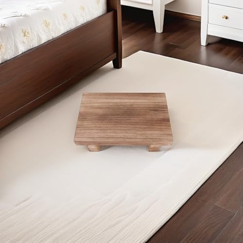Banco multifuncional portátil de madera ligera y taburete para el baño 5