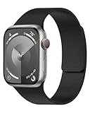 Magnetic Silicone Band Compatible with Apple Watch Band 38mm 40mm 41mm 42mm 44mm 45mm 46mm 49mm Women Men, Soft Waterproof Sport Strap for iWatch Series 11 10 9 8 7 6 5 4 3 2 1 SE Ultra