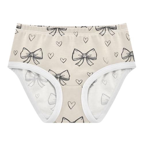 Wusikd Vintage Bow Girls' Underwear Cotton Girls Briefs Soft Toddler Underwear 2T