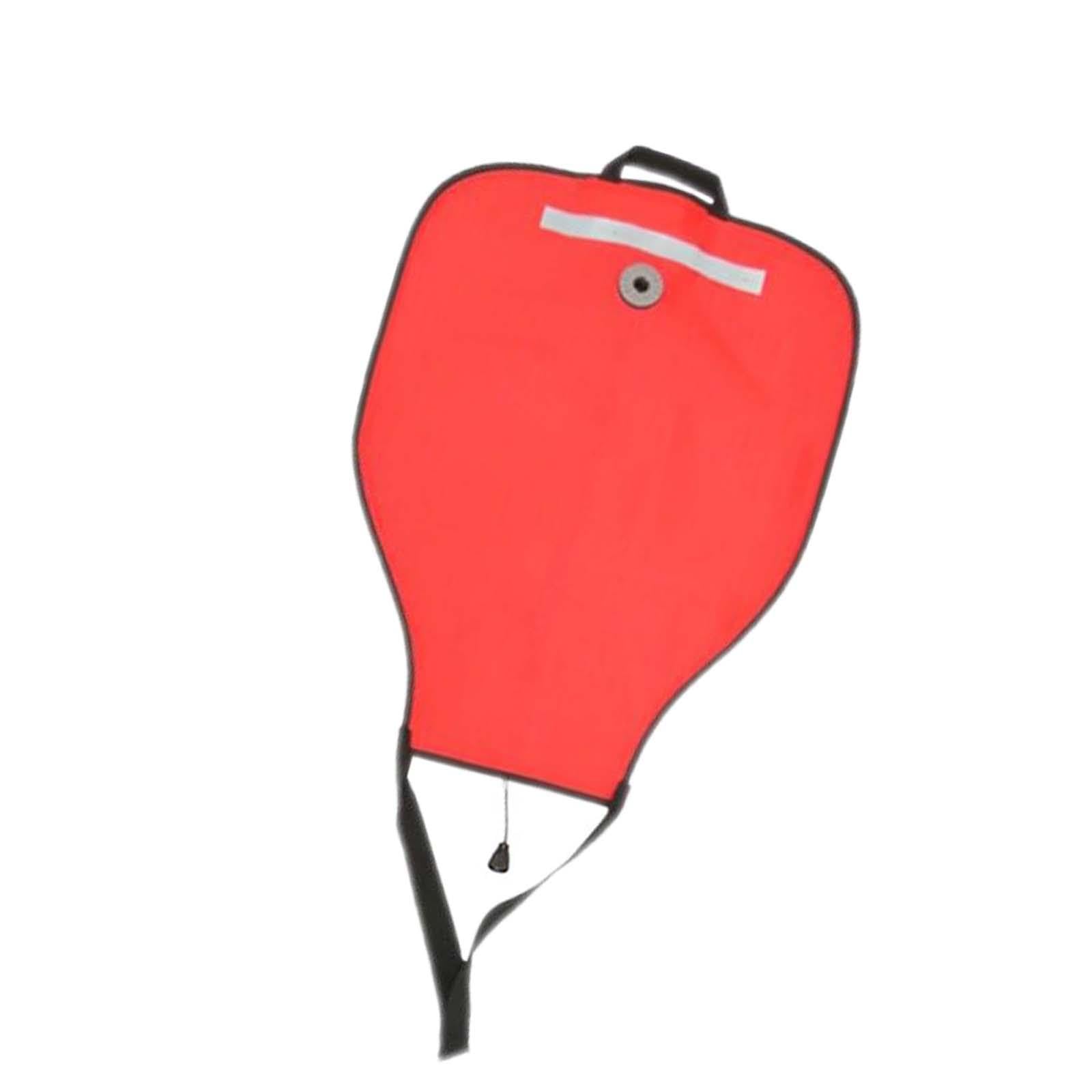 CAQYPVH Scuba Diving Lift Bag with Reflective Strip, 50lbs Buoyancy Bag, Nylon Diving Float Buoy Salvage Bag for Snorkeling Swimming, Red