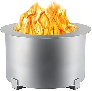 VEVOR Smokeless Fire Pit, 21.5 inch Outer Diameter / 15.6 Inner Diameter Stove Bonfire, Stainless Steel Smokeless Fire Bowl, Portable Wood Burning Fire Pit for Picnic Camping Parties