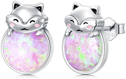Girls Earrings 925 Sterling Silver Unicorn Hamster Dog Stud Earrings Animal Jewellery Gifts Jewelry for Women Daughter Teens
