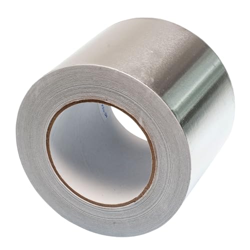 Image of GTSE Wide Aluminum Foil Tape, 24 Rolls Bulk Contractors Pack, 4 inches x 55 Yards (164 ft), Multi-Purpose Silver Metal Tape, Strong Adhesive, Full Carton