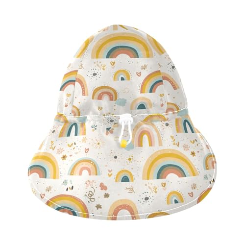 Cute Cartoon Rainbows Toddler Baby Beach Hat Boys Beach Bucket Hat Toddler Girl UV Protection Wide Brim Traveling Camping3