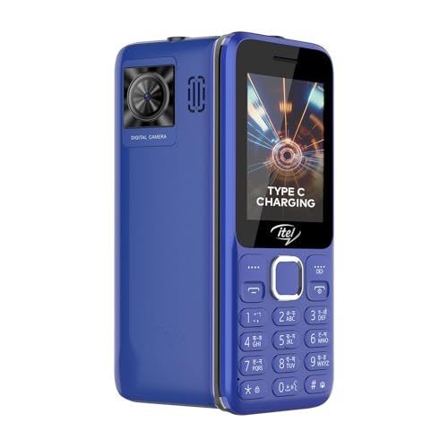 Image of itel Power 450 - Enhanced with Type C Charger, 2500 mAh Battery, Auto Call Recording, Wireless FM Radio, and 32GB Expandable Memory- Deep Blue