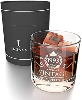 Insaxa Fathers Day Gift - Lowball Glass Tumbler (380ml) Dad Gifts Dad Birthday Gifts for Dad Christmas Gifts for Dad Presents for Dad Father's Day Gifts