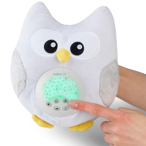 Bubzi Co Sound Machine, Portable Owl Soother & Night Light Projector, Comforting...
