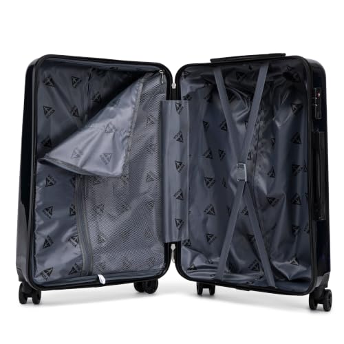 Image of InUSA Dog Print 24-Inch Hardside Spinner Luggage Lightweight & TSA Lock