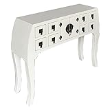 ROCKING GIFTS Consola Blanco Baiyun de Madera 96x26x80cm Mesa Auxiliar Recibidor Pasillo Salón Estilo Minimalista Funcional Almacenamiento Decorativo