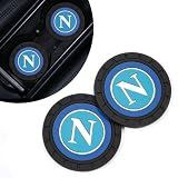 for Napoli Fans Car Cup Holder Coasters,Football Stuffs Car Coasters for Car Cup Holder,Napoli Car Cup Holder Insert,Silicone Non-Slip Car Cup Mat,2.75''