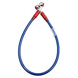 AHL ブレーキ ホース クラッチ オイル ホース メッシュホース 50CM 油圧 (ブルー)