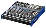 3-Band EQ, FX-Send, Clip-LED, Level und Pan/Bal-Regler, CD/Tape In/Out (Cinch), 48V Phantomspeisung