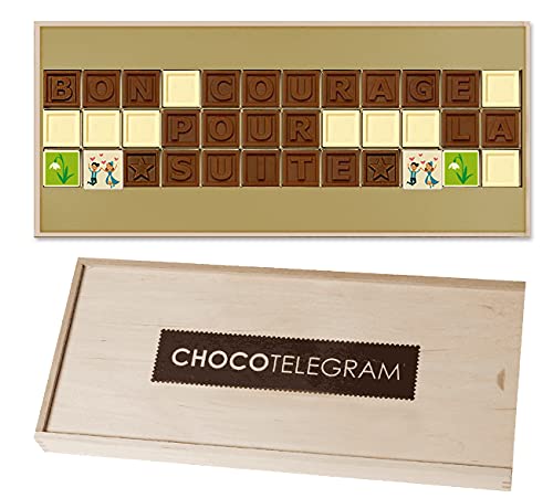 Coffret Chocotélégramme Bonne continuation Messages en chocolat | Chocolat personnalisé