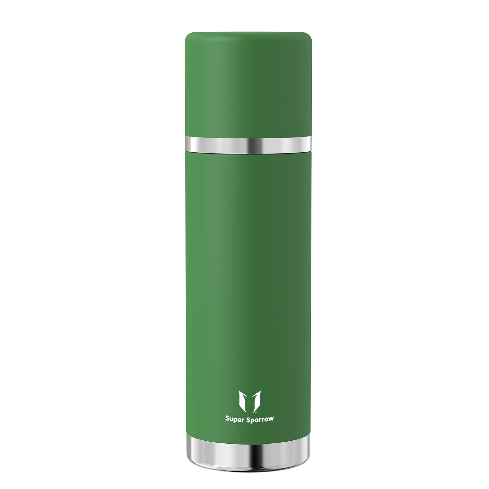 Super Sparrow Borraccia Termica -500ml/750ml/1000ml - Bottiglia Termica in Acciaio Inox - Borracce Senza BPA - Mantiene Calde 12 Ore o Fredde per 24 Ore - A Prova di Perdite Tappo Funge Anche da Tazza