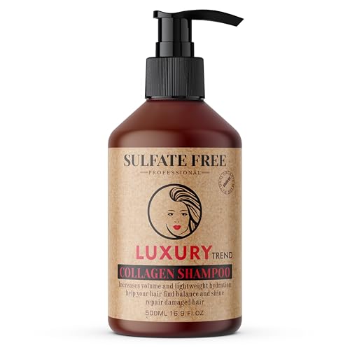 Collagen Hair Shampoo for Women - Salon-Grade Thickening & Growth, Professional Cleansing for Fuller, Healthier Locks, Sulfate-Free, 16.9 oz
