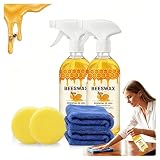 Spray for pavimenti con cera d'api antigraffio, lucidante con cera d'api, cera for legno premium for tavoli e sedie, spray for legno portatile for la casa, kit lucidante for mobili(2 Set)
