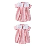 LIFKOME 2 Stuks Geruite Romper Peuter Bodysuit Met Korte Mouwen Bodysuit Met Korte Mouwen Babypop-Kraag Bodysuit Met Korte Mouwen Geruite Bodysuit Met -Kraag Bodysuit Met Korte