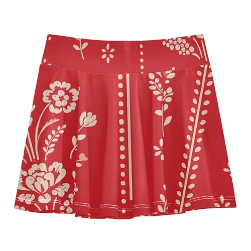Girls Athletic Skorts with Built-in Shorts Flowy Girl Skort Youth Cheer Skirt with Pockets2