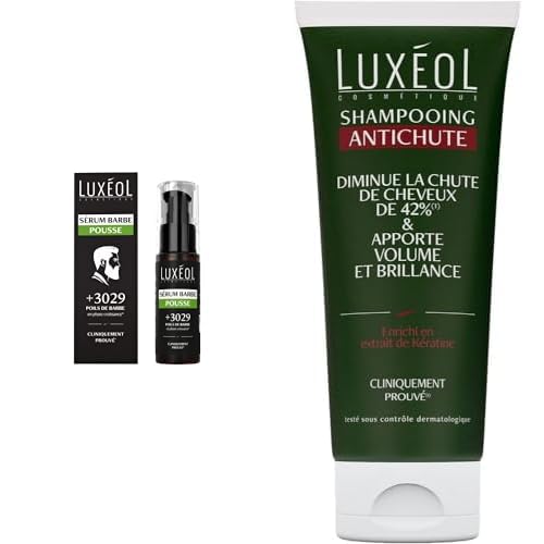 Sérum Barbe Pousse Luxéol et soin antichute pour parfaire votre routine matinale de salle de bain