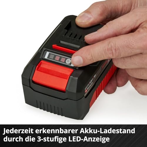 Original Einhell Akku-Twinpack PXC 18 V 4,0 Ah (2 Akkus im Set, 900 W, Power X-Change, Li-Ion, ABS, LED-Anzeige, ohne Ladegerät)