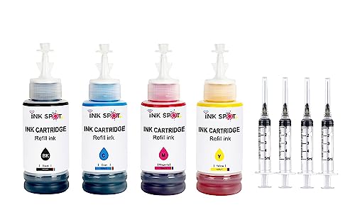 Image of Refill Ink for Canon Pg 47 and Cl 57 Ink Cartridge Compatible with Pixma E400 E410 E417 E460 E470 E477 E480 E3170 E3177 Printers Canon 47 and 57 Cartridge (4 Ink 4SYRING)