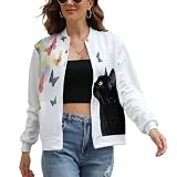 Blouson Femme Casual : Sa Coupe Décontractée Avec Manches Longues, Poches Fonctionnelles Et Tissu Respirant Garantit Liberté De Mouvement Et Praticité, Parfaite Pour La Vie Quotidienne, Le Vélo Ou Les Sorties En Plein Air