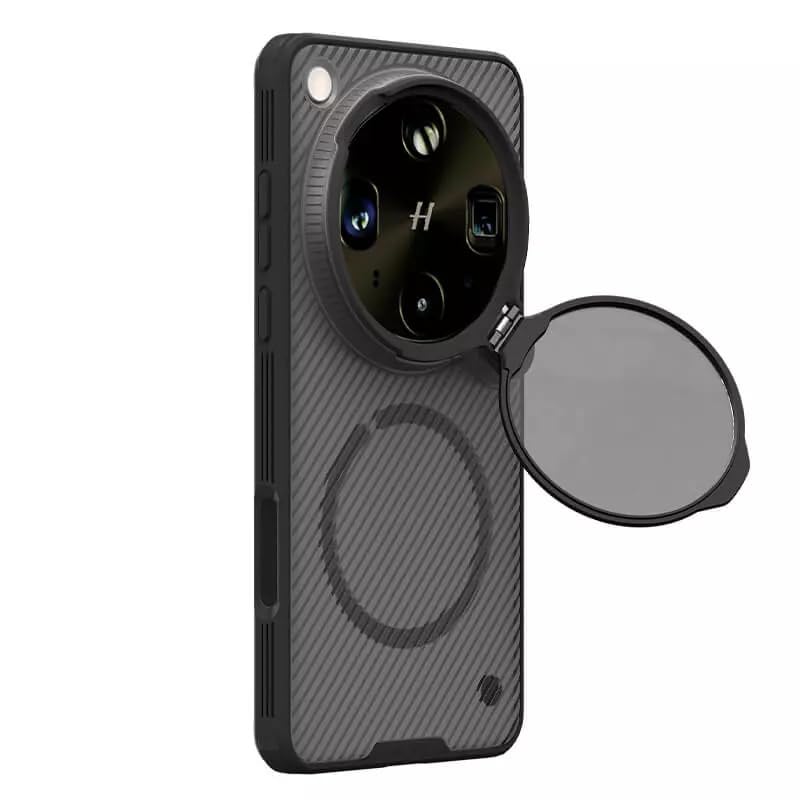 Image of Nillkin Case for Oppo Find X9 Ultra (6.82 inch Inch) CamShield Prop Magnetic Flip Style Transparent Lens Camera Protect Mobile Holder TPU + PC Transparent Black Color